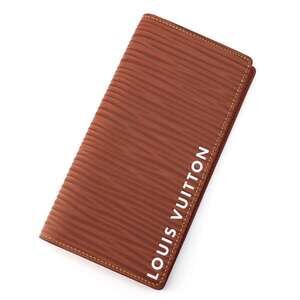 Louis Vuitton Epi Leather Long Wallet Portefeuille Brazza NM Brown